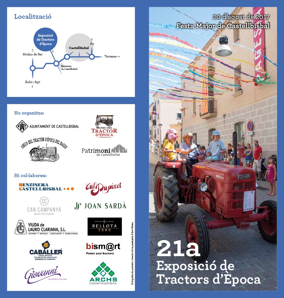 21ª Exposición de tractores de época en Castellbisbal – 20/08/2017